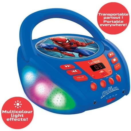 Lecteur CD Bluetooth Spider-Man avec Effets Lumineux BLEU 3 - vertbaudet enfant 