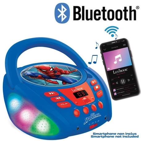 Lecteur CD Bluetooth Spider-Man avec Effets Lumineux BLEU 2 - vertbaudet enfant 