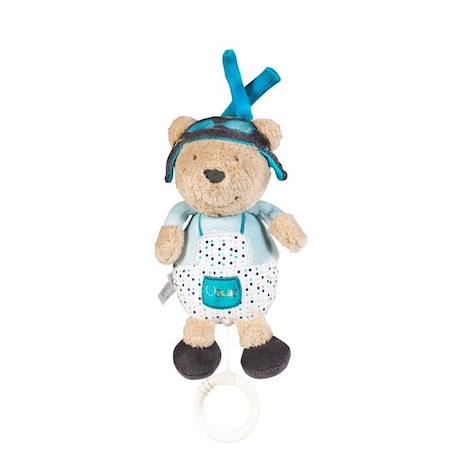 Peluche Mini Musical - Lazare - Bleu - Pour Bébé - 10x19cm BLEU 1 - vertbaudet enfant 