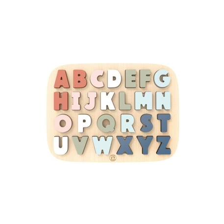 Puzzle lettres Alphabet - Bois FSC - Speedy Monkey BEIGE 1 - vertbaudet enfant 