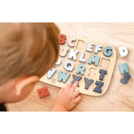 Puzzle lettres Alphabet - Bois FSC - Speedy Monkey BEIGE 2 - vertbaudet enfant 