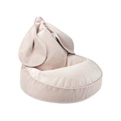 Chambre et rangement-Chambre-Chaise, tabouret, fauteuil-Tabouret, pouf-Pouf enfant lapin velours BUNNY DUSTY BEIGE