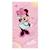 Drap de plage imprimé 100% coton, DISNEY HOME MINNIE HELLO ROSE 1 - vertbaudet enfant 