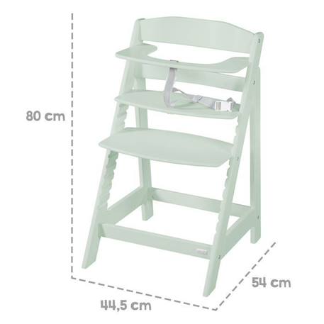 ROBA Chaise Haute Évolutive Sit Up Flex - Utilisable Jusqu'à la Chaise d'Adolescent - Bois Vert Menthe VERT 4 - vertbaudet enfant 