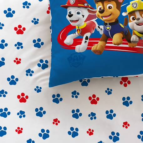 Parure de lit Pat'Patrouille READY FOR ACTION - 100% coton - Housse de couette + taie d'oreiller - Bleu - Enfant BLEU 2 - vertbaudet enfant 