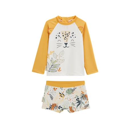 Maillot de bain bébé 2 pièces t-shirt de protection UV & boxer Wakae ORANGE 1 - vertbaudet enfant 