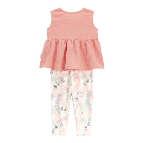 Ensemble blouse et legging en gaze de coton bébé fille Cilaos ORANGE 2 - vertbaudet enfant 