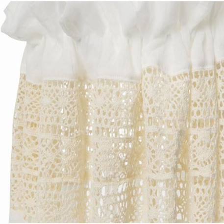 Ciel de lit Voile Moustiquaire 155 cm Boho Lace Blanc Ivoire Jollein BLANC 2 - vertbaudet enfant 