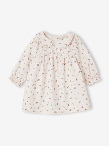 Ensemble 3 pièces bébé naissance robe + collant + bandeau écru 2 - vertbaudet enfant 