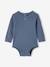 Lot 2 bodies bébé manches longues en coton bio bleu 3 - vertbaudet enfant 