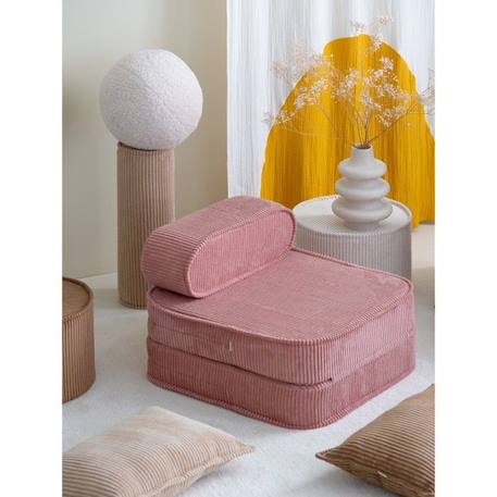 Chauffeusse enfant velours côtelé FLIP PINK MOUSSE ROSE 3 - vertbaudet enfant 