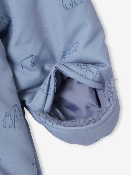 Combi-pilote imprimée ours bébé doublée sherpa ouverture double-zip bleu 5 - vertbaudet enfant 