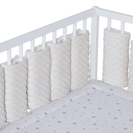 Tour de lit modulable 10 pièces en minky extra doux, MINKY Écru Pour lit bébé de 60x120 ou 70x140 cm BEIGE 3 - vertbaudet enfant 