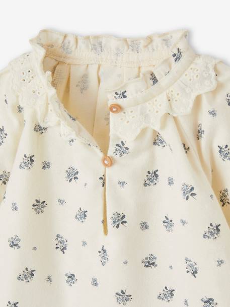 Ensemble blouse à fleurs et legging bébé écru 5 - vertbaudet enfant 