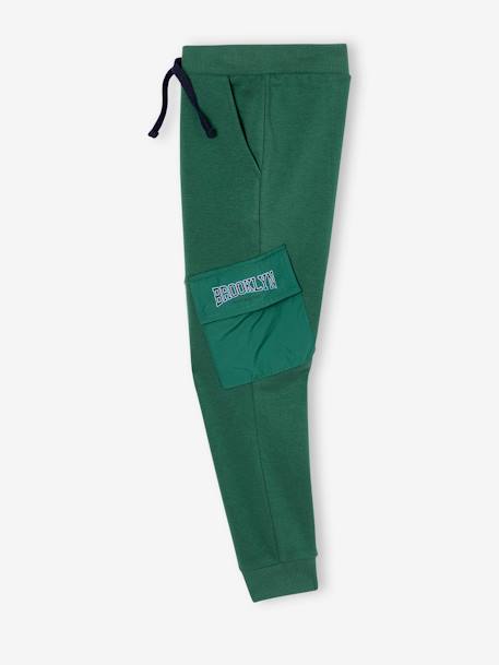 Pantalon jogging avec poches à rabat sport garçon bleu nuit+vert 8 - vertbaudet enfant 