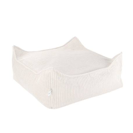 Pouf enfant carré velours côtelé OTTO MARSHMALLOW BLANC 3 - vertbaudet enfant 