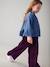 Pantalon large en velours fille marron+prune 10 - vertbaudet enfant 