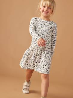 Robe Basics imprimée fille manches longues  - vertbaudet enfant