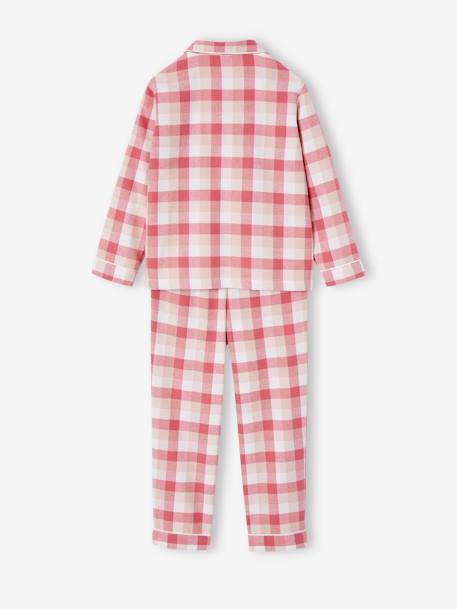 Pyjama à carreaux en flanelle fille personnalisable rose 5 - vertbaudet enfant 