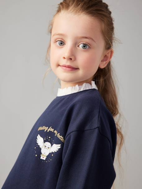 Robe sweat preppy motif Hedwige Harry Potter® fille marine 2 - vertbaudet enfant 