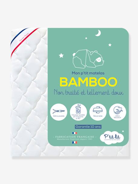 Matelas bébé Bamboo non traité déhoussable blanc 2 - vertbaudet enfant 