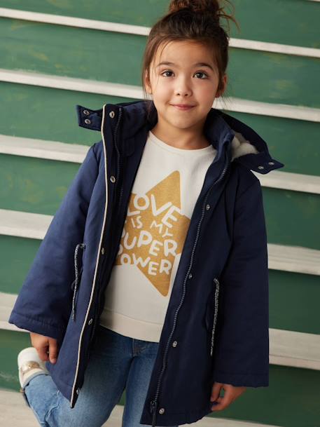 Parka 3 en 1 fille parka + doudoune sans manches  - vertbaudet enfant