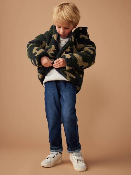 Jean large facile à enfiler garçon denim brut+stone 6 - vertbaudet enfant 