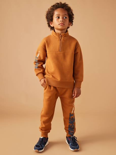 Jogging garçon maxi typo noisette 2 - vertbaudet enfant 