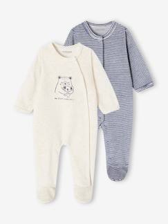 Bébé-Pyjama, surpyjama-Lot de 2 dors-bien en velours bébé