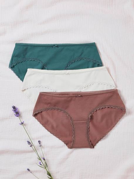 Lot de 3 culottes de grossesse en coton bio vert émeraude 3 - vertbaudet enfant 