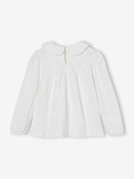 T-shirt en broderie anglaise fille écru+marine 2 - vertbaudet enfant 