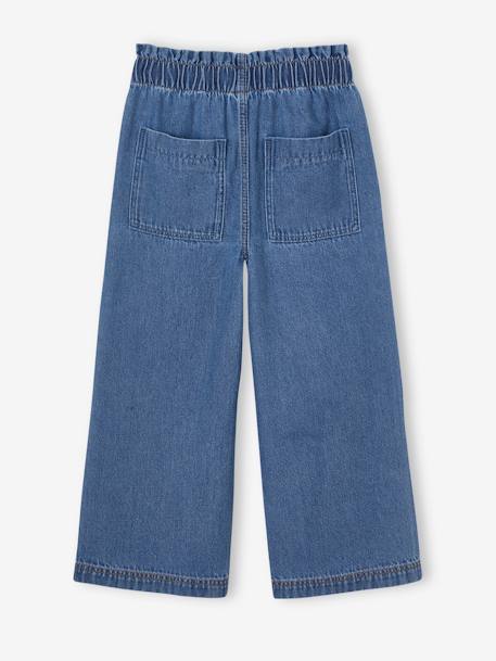 Jean large charpentier fille bleu clair+bleu moyen 5 - vertbaudet enfant 