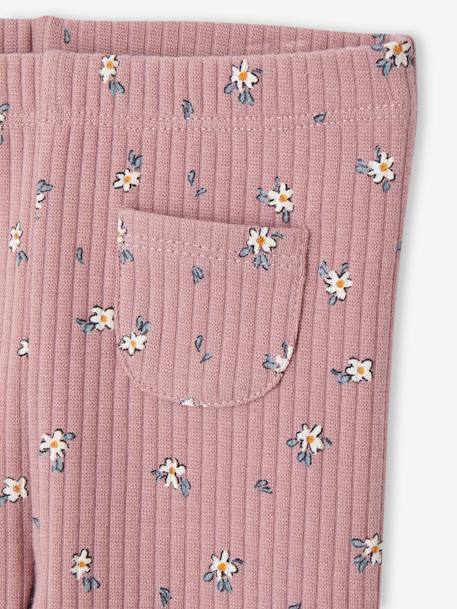 Legging en côtes imprimé bébé bleu ardoise+mauve 6 - vertbaudet enfant 