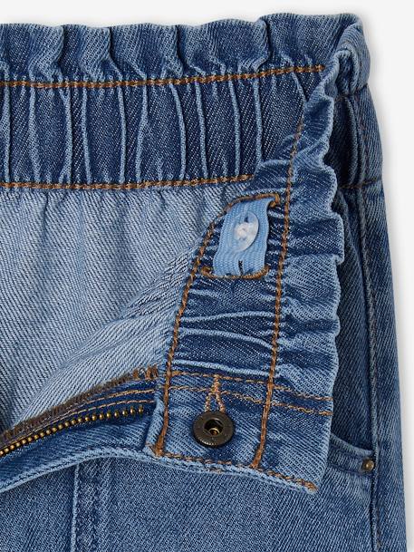 Jean large charpentier fille bleu clair+bleu moyen 7 - vertbaudet enfant 