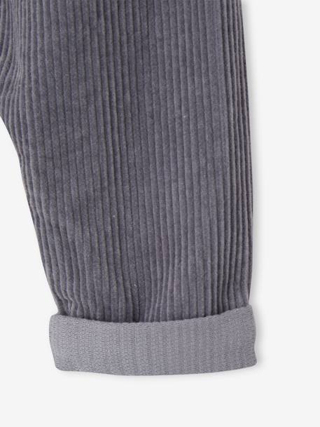 Pantalon en velours côtelé bébé bleu ardoise 3 - vertbaudet enfant 