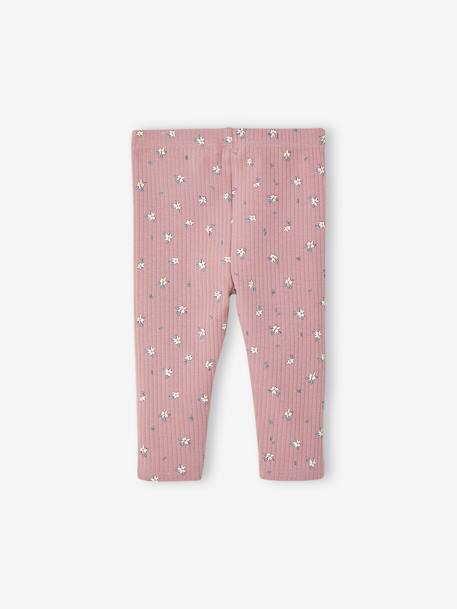 Legging en côtes imprimé bébé bleu ardoise+mauve 5 - vertbaudet enfant 