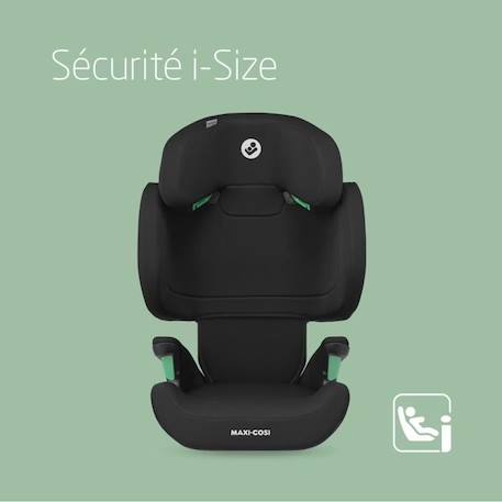 MAXI-COSI Rodifix M I-Size, Siège auto Isofix Groupe 2/3, Rehausseur voiture, Evolutif, de 15 à 36kg, de 3,5 à 12 ans, Basic Black NOIR 2 - vertbaudet enfant 