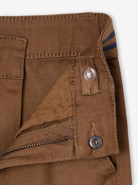 Pantalon cargo droit MorphologiK garçon tour de hanches fin bleu nuit+bronze 11 - vertbaudet enfant 