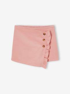 Jupe-short en velours côtelé fille effet portefeuille  - vertbaudet enfant