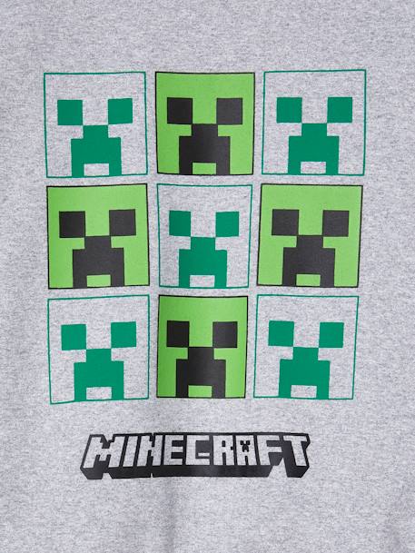 Sweat Minecraft® garçon gris chiné 3 - vertbaudet enfant 