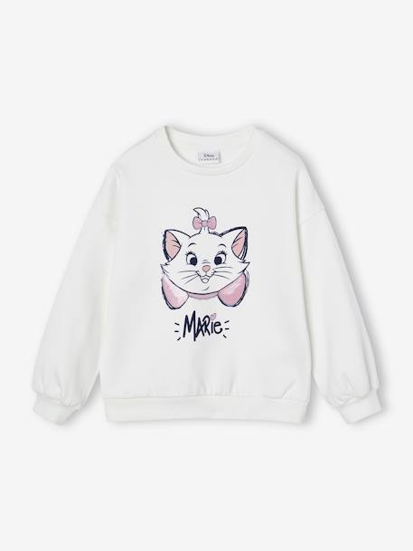 Sweat à sequins Disney® Marie Les Aristochats fille écru 1 - vertbaudet enfant 