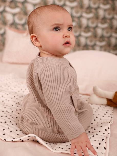 Cardigan brassière en tricot bébé beige 6 - vertbaudet enfant 