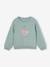 Sweat Basics motif placé fille rose+vanille+vert de gris 9 - vertbaudet enfant 