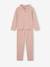 Pyjama imprimé col Claudine fille personnalisable rose pâle 1 - vertbaudet enfant 