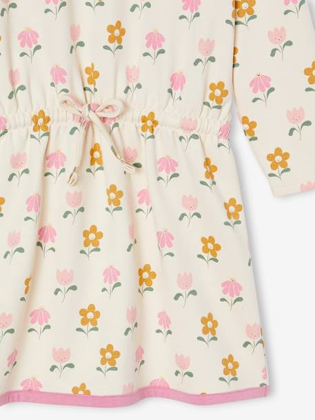 Robe en molleton motifs fleurs fille vanille 3 - vertbaudet enfant 