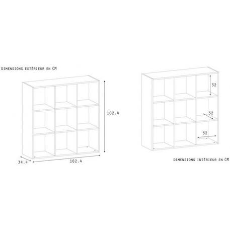 9 cases de rangement effet bois blanc Tom & Apolline BLANC 4 - vertbaudet enfant 