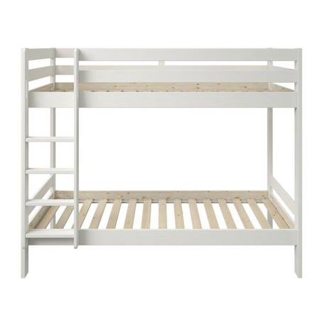 Lit superposé et lit gigogne en pin blanc 90x200 Basile BLANC 4 - vertbaudet enfant 