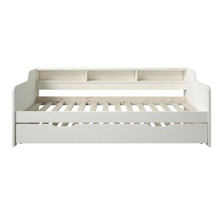 Lit avec lit gigogne en pin blanc 90x200 Arthur BLANC 4 - vertbaudet enfant 