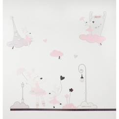 Linge de maison et décoration-Décoration-Stickers muraux Petite souris 70x50cm en Papier Rose