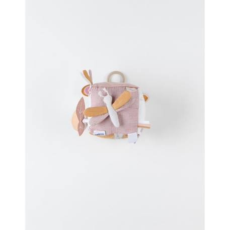 Cube d'activités Babou & Kendi en Veloudoux - beige - NOUKIE'S - 11 x 11 x 11 cm - Bébé BEIGE 1 - vertbaudet enfant 